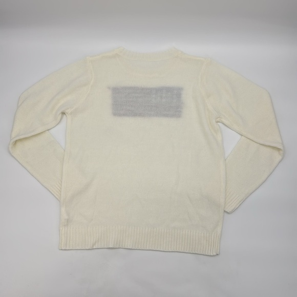 Cream Sweater with American Flag Design size Large - Picture 2 of 5